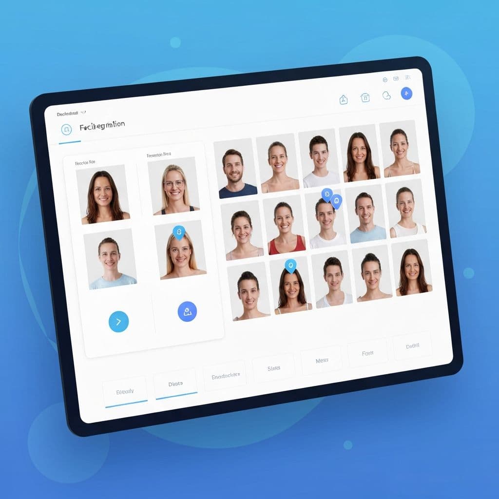 PhotoFind Dashboard showing facial recognition results